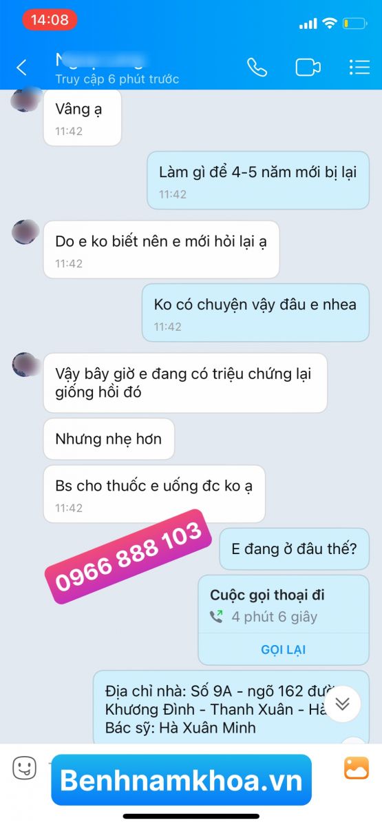 Phản Hồi Chữa Bệnh Lậu - Bn Hà Nội